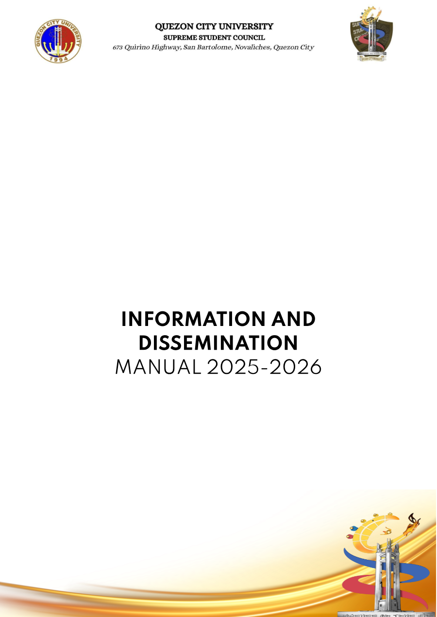 First page of Information and Dissemination Manual