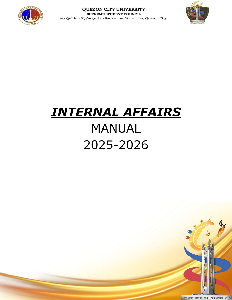 First page of Internal Affairs Manual